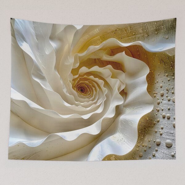 Item preview, Abstract Swirling Pattern in Ivory and White designed and sold by Vicky Brago-Mitchell®.