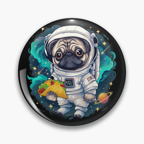 Item preview, Pug Astronaut Holding Taco In Space designed and sold by Gondamontari.