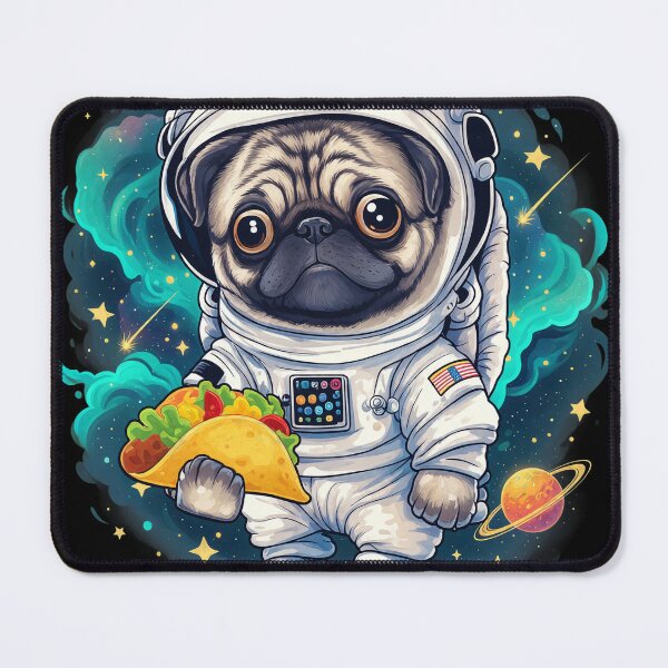 Item preview, Pug Astronaut Holding Taco In Space designed and sold by Gondamontari.