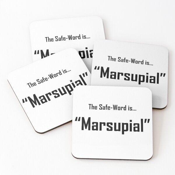 Item preview, Safe Words "Marsupial" - Black Lettering designed and sold by cousinbessie.