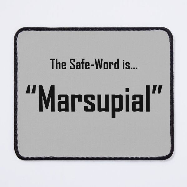 Item preview, Safe Words "Marsupial" - Black Lettering designed and sold by cousinbessie.