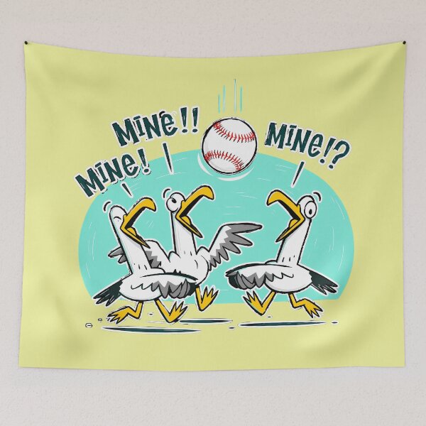 Item preview, Baseball, Mine Mine Mine Seagull designed and sold by Ribeiro-Art.