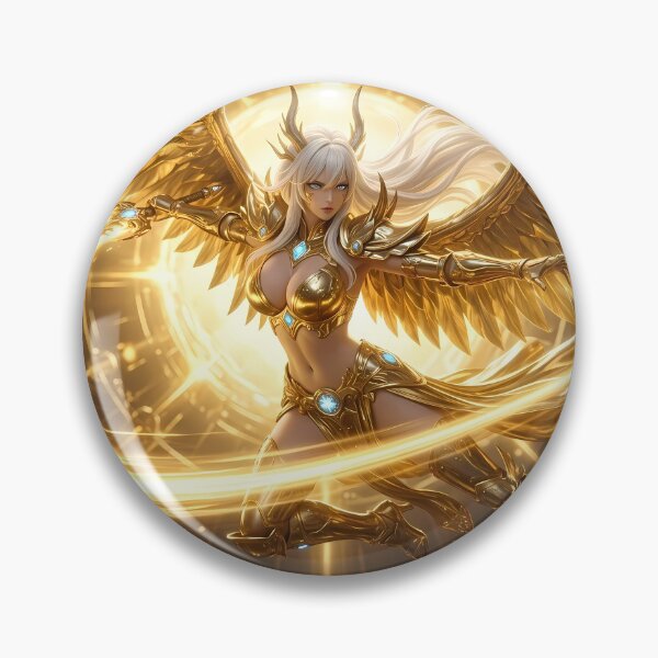 Item preview, Golden Valkyrie Angel Warrior Light Magic designed and sold by GalleryBrisArt.