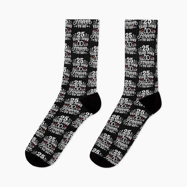 Item preview, 25 Years Down Forever To Go 25th Wedding Anniversary Gift for Couples Men Women designed and sold by Mozaic Clothes.
