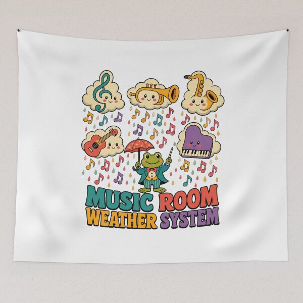 Item preview, Back to School Music Room Weather System | Funny Music Teacher Art designed and sold by Uglyandcute.