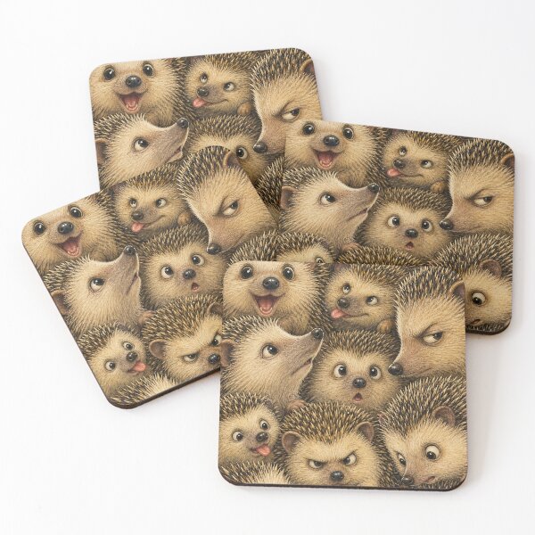 Item preview, Hedgehog Face Collage Vintage - Adorable Spiky Animal Art designed and sold by merchxwear.
