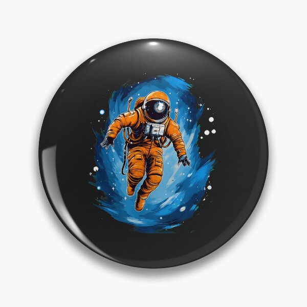Item preview, Orange Astronaut Floating in Nebula Art designed and sold by wn4uffgjz8h.