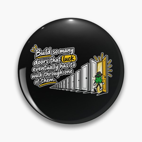 Item preview, Create Your Own Luck – Motivational Doors Quote designed and sold by RaulWeirdAndFun.
