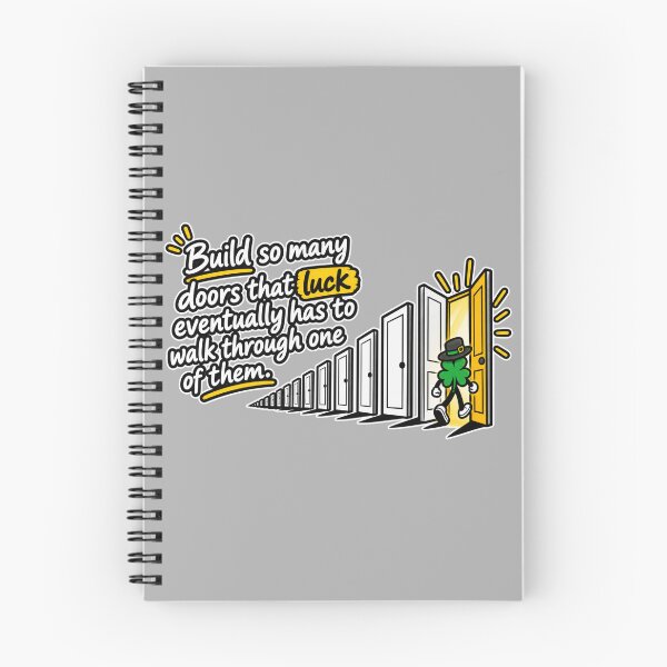 Item preview, Create Your Own Luck – Motivational Doors Quote designed and sold by RaulWeirdAndFun.