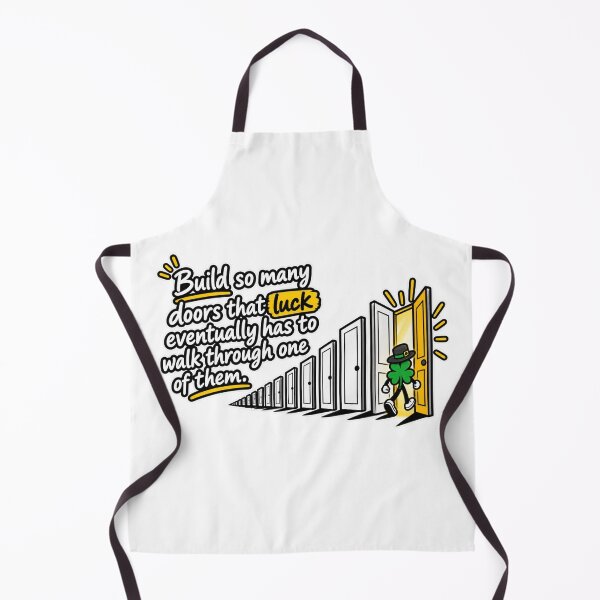 Item preview, Create Your Own Luck – Motivational Doors Quote designed and sold by RaulWeirdAndFun.