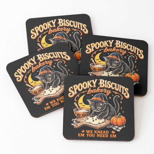 Item preview, Spooky Biscuits Bakery Black Cat Baking Halloween Pun designed and sold by Vermanartist.