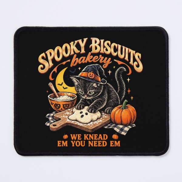 Item preview, Spooky Biscuits Bakery Black Cat Baking Halloween Pun designed and sold by Vermanartist.