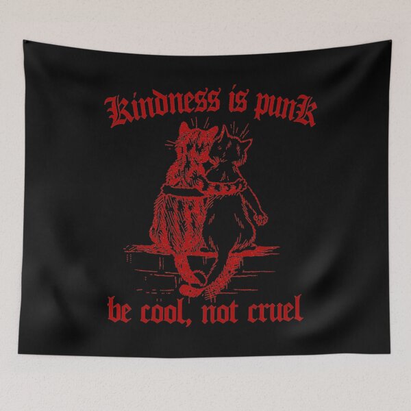 Item preview, Be cool not cruel cat kindness is punk designed and sold by Ribeiro-Art.