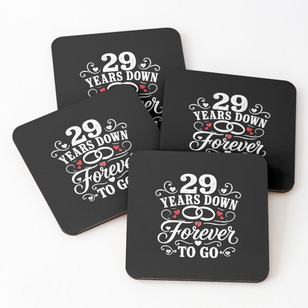 Item preview, 29 Years Down Forever To Go 29th Wedding Anniversary Gift for Couples Men Women designed and sold by Mozaic Clothes.