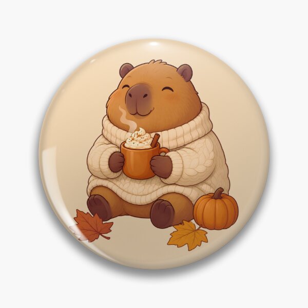 Item preview, Cozy Capybara in Sweater - Sweater Weather Hygge Fall Vibes Art designed and sold by Knacky Print.