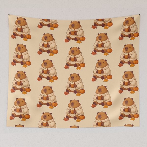 Item preview, Cozy Capybara in Sweater - Sweater Weather Hygge Fall Vibes Art designed and sold by Knacky Print.