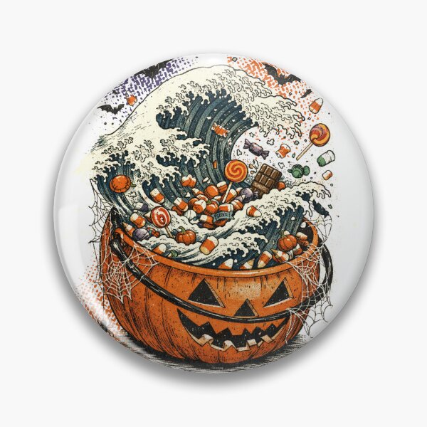 Item preview, Halloween Candy Bucket Great Wave Kanagawa designed and sold by Nacho Average Designs.