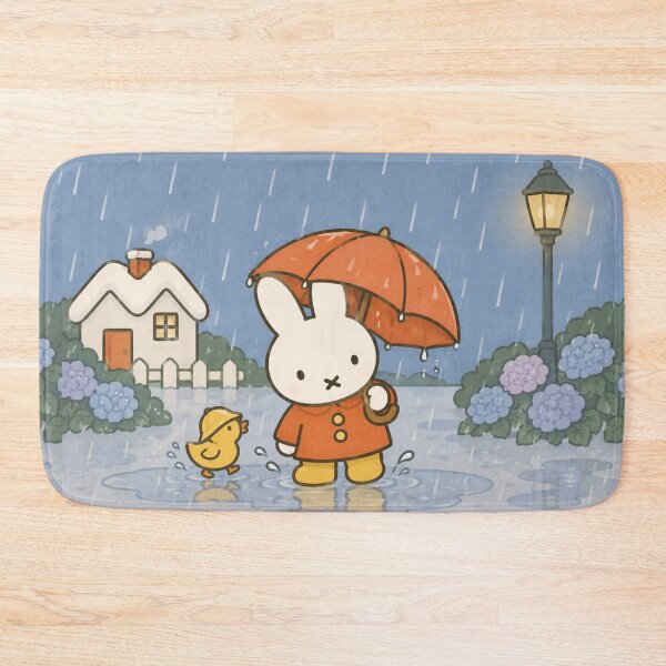 Item preview, Rainy Day Bunny Walk with Duckling designed and sold by Cozy Moss Studio.