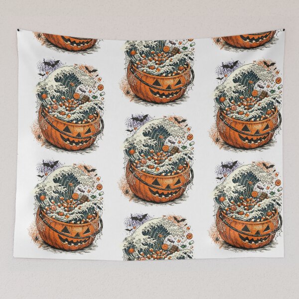 Item preview, Halloween Candy Bucket Great Wave Kanagawa designed and sold by Nacho Average Designs.