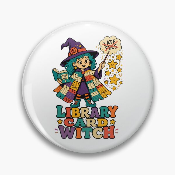 Item preview, Back to School Library Card Witch | Bookish Teacher Art designed and sold by Uglyandcute.