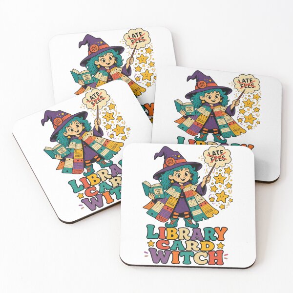Item preview, Back to School Library Card Witch | Bookish Teacher Art designed and sold by Uglyandcute.