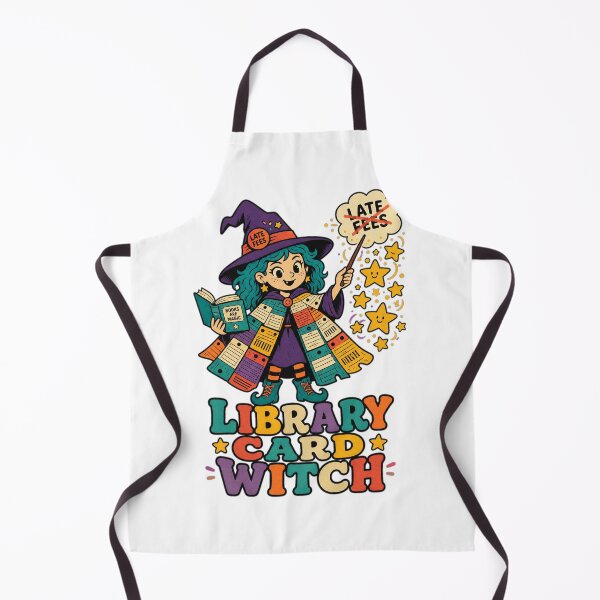 Item preview, Back to School Library Card Witch | Bookish Teacher Art designed and sold by Uglyandcute.