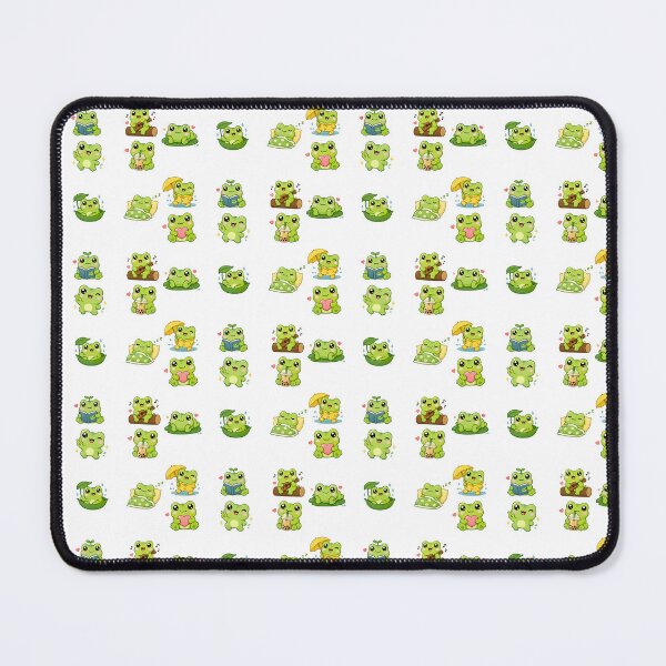 Item preview, Kawaii Green Cute Frog,  Adorable Cottagecore Frogs Set designed and sold by graphic-genie.