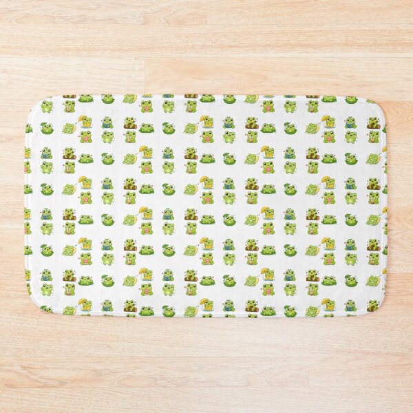 Item preview, Kawaii Green Cute Frog,  Adorable Cottagecore Frogs Set designed and sold by graphic-genie.