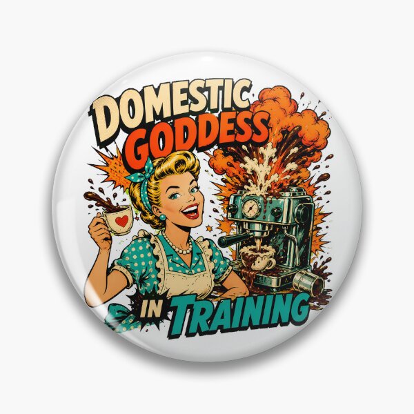 Item preview, 1950s Housewife Coffee Humor Domestic Goddess In Training designed and sold by chattsuede.