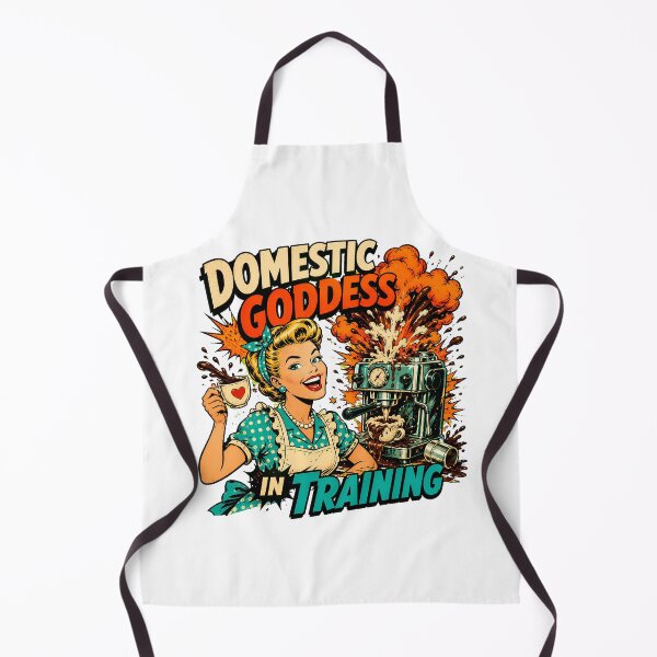Item preview, 1950s Housewife Coffee Humor Domestic Goddess In Training designed and sold by chattsuede.