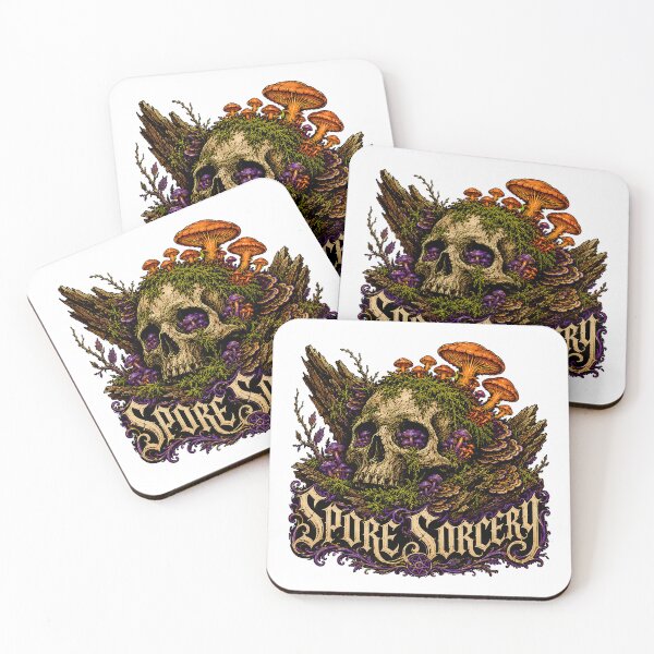 Item preview, Dark Fantasy Mushroom Skull Goblincore Sorcery designed and sold by chattsuede.