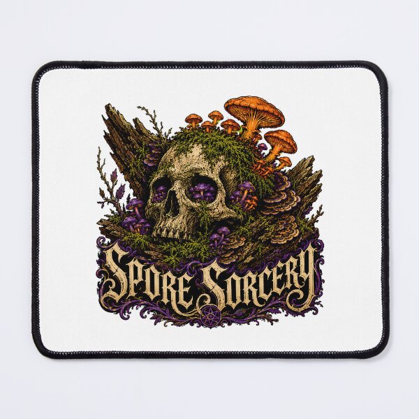 Item preview, Dark Fantasy Mushroom Skull Goblincore Sorcery designed and sold by chattsuede.