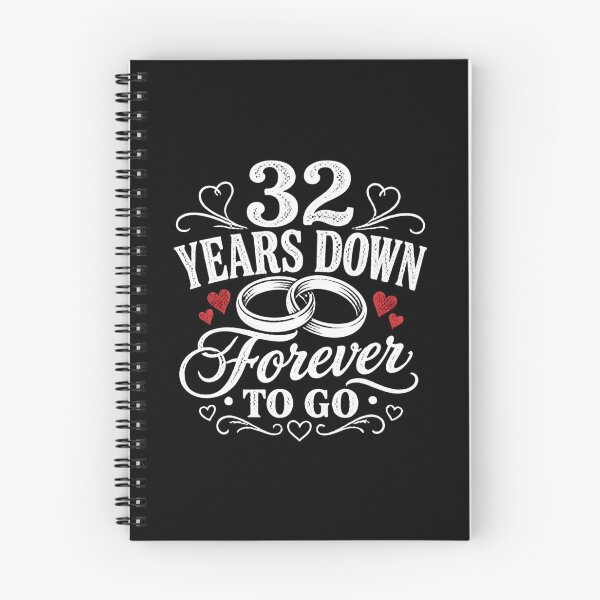 Item preview, 32 Years Down Forever To Go 32nd Wedding Anniversary Gift for Couples Men Women designed and sold by Mozaic Clothes.
