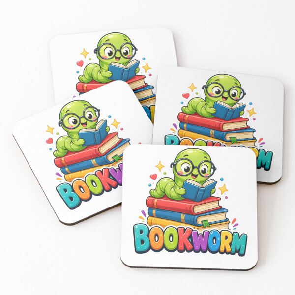 Item preview, Bookworm Cute Reading Kawaii Book Lover Reader Gift  Reading Club Vinyl Decal designed and sold by MR4me.