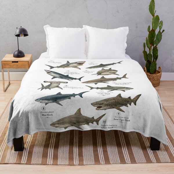 Item preview, 10 Most Dangerous Sharks Vintage Scientific Illustration designed and sold by Extravanganzza.