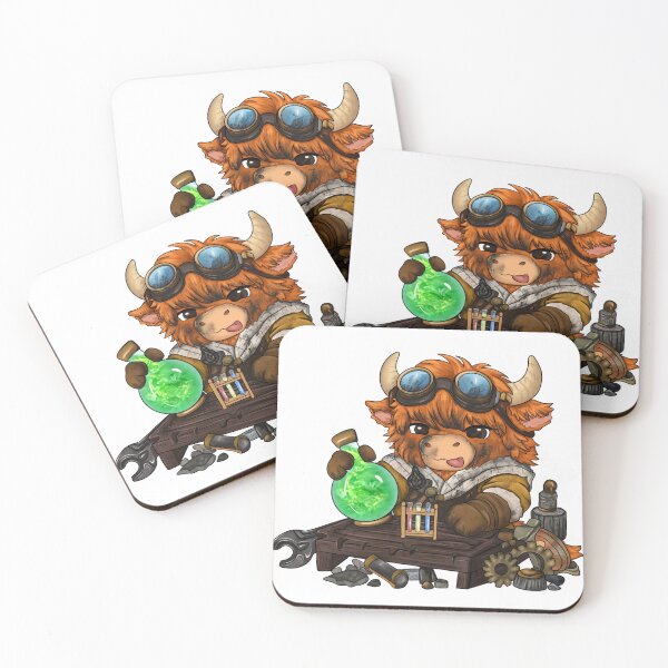 Item preview, Cute Chibi Artificer Highland Cow designed and sold by kjmastersart.