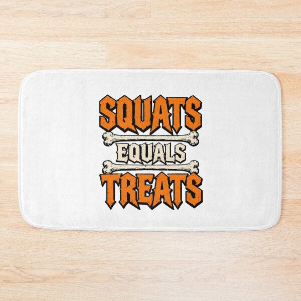 Item preview, Squats Equals Treats Halloween Gym Humor designed and sold by chattsuede.