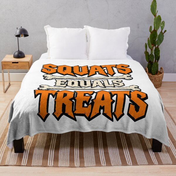 Item preview, Squats Equals Treats Halloween Gym Humor designed and sold by chattsuede.