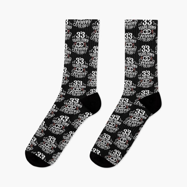 Item preview, 33 Years Down Forever To Go 33rd Wedding Anniversary Gift for Couples Men Women designed and sold by Mozaic Clothes.
