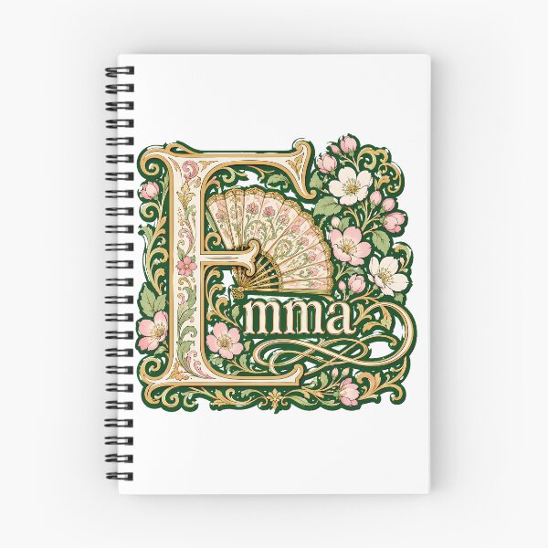 Item preview, Emma Floral Monogram Victorian Illuminated Initial designed and sold by chattsuede.