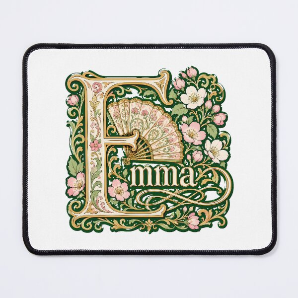 Item preview, Emma Floral Monogram Victorian Illuminated Initial designed and sold by chattsuede.