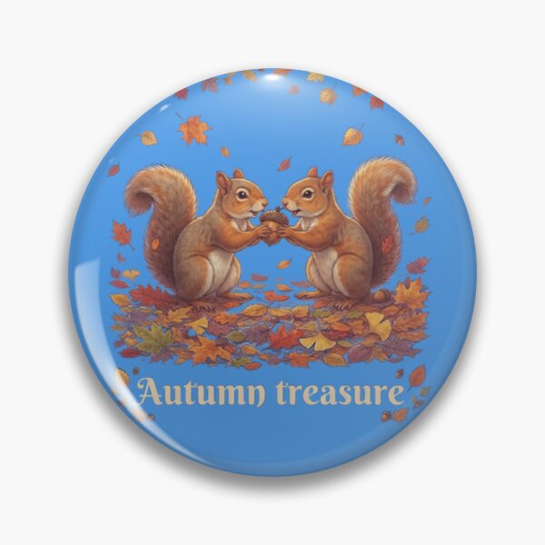 Item preview, Autumn Treasure - Cute Red Squirrels Sharing an Acorn designed and sold by Evelashop.