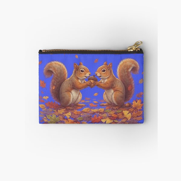 Item preview, Autumn Treasure - Cute Red Squirrels Sharing an Acorn designed and sold by Evelashop.