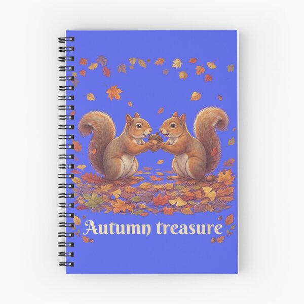 Item preview, Autumn Treasure - Cute Red Squirrels Sharing an Acorn designed and sold by Evelashop.