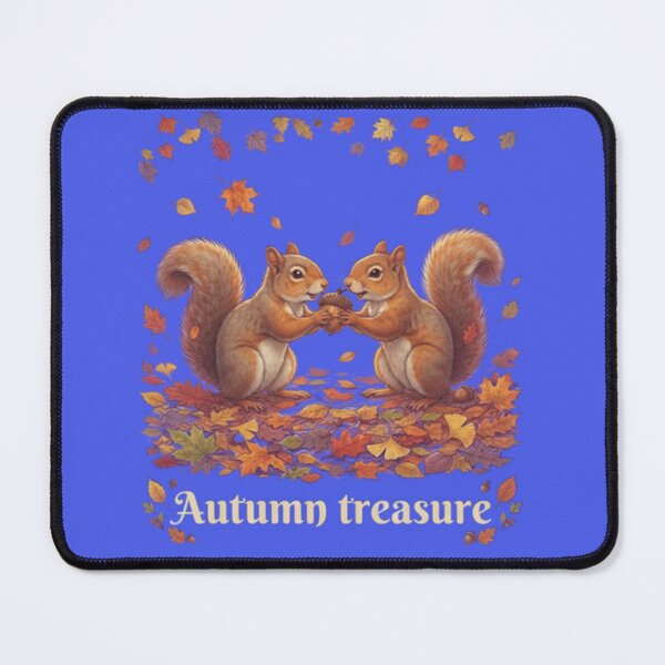 Item preview, Autumn Treasure - Cute Red Squirrels Sharing an Acorn designed and sold by Evelashop.