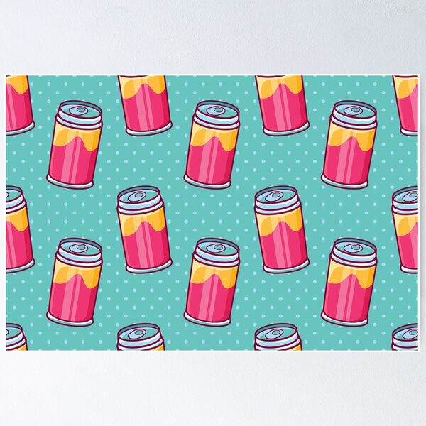 Item preview, Patrón retro de fruta enlatada rosa designed and sold by werezu.
