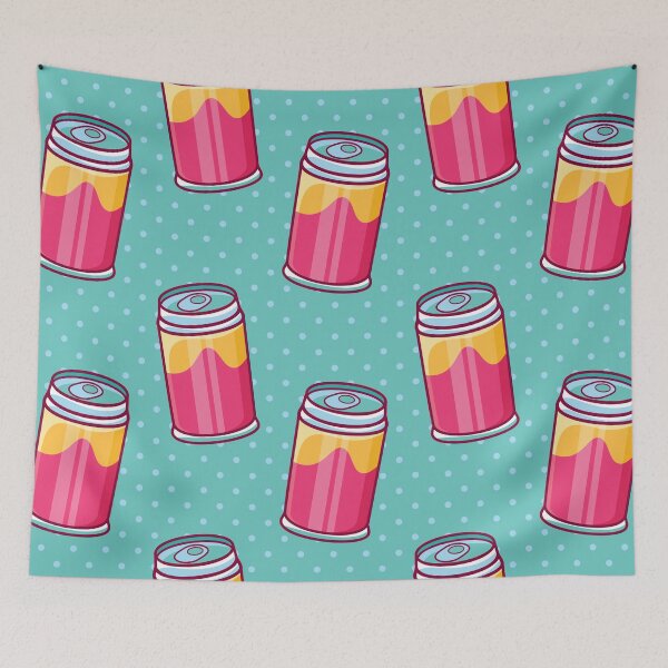 Item preview, Retro Pink Canned Fruit Pattern designed and sold by werezu.