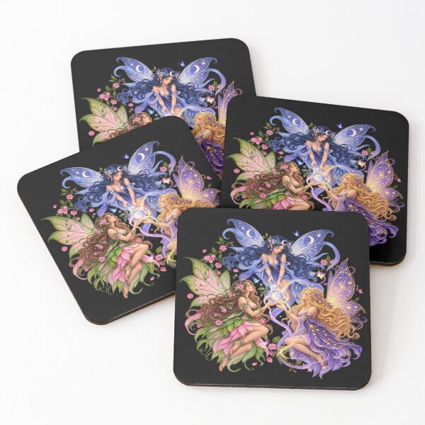 Item preview, Three Enchanted Fairies – Nature, Moon & Starlight designed and sold by TroviTutto.