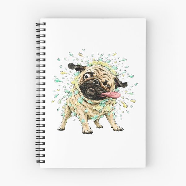 Item preview, Bath Time Pug Soap Bubbles Watercolor Dog Lover designed and sold by chattsuede.