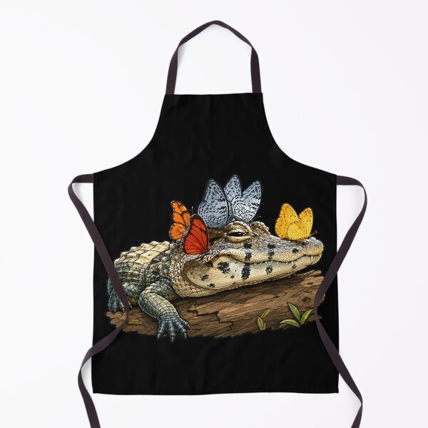 Item preview, Alligator And Butterflies designed and sold by Funny Vintage Stickers And T-Shirts.